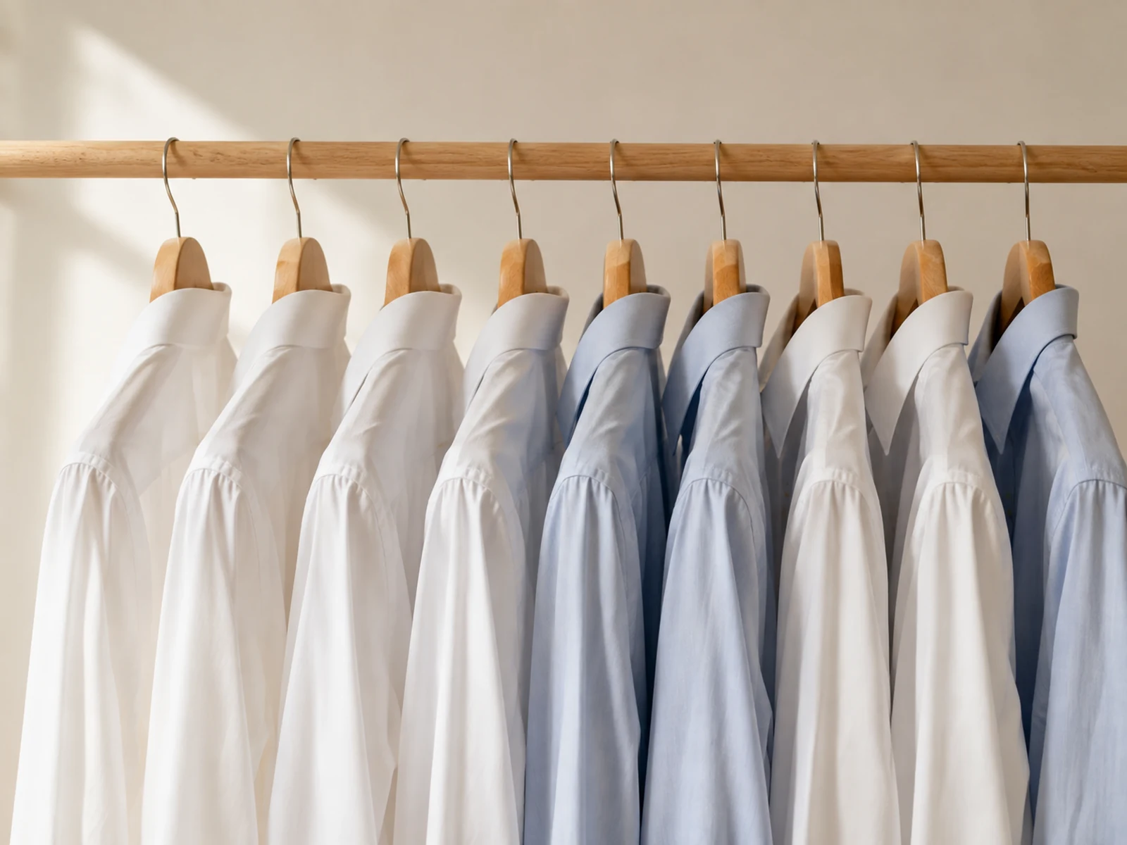 An iron mid stroke on a shirt with light steam rising